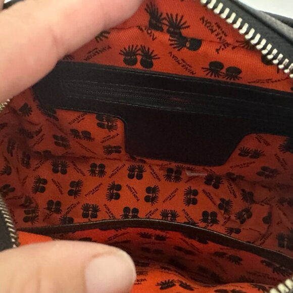 MIN & MON Marino Medium Crossbody Black Leather Bag NWOT - Picture 6 of 8